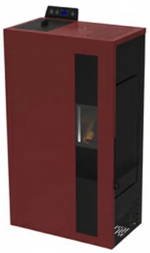Stufa A Pellet Slim Ventilata 5 kW Bronte Bordeaux C-Line
