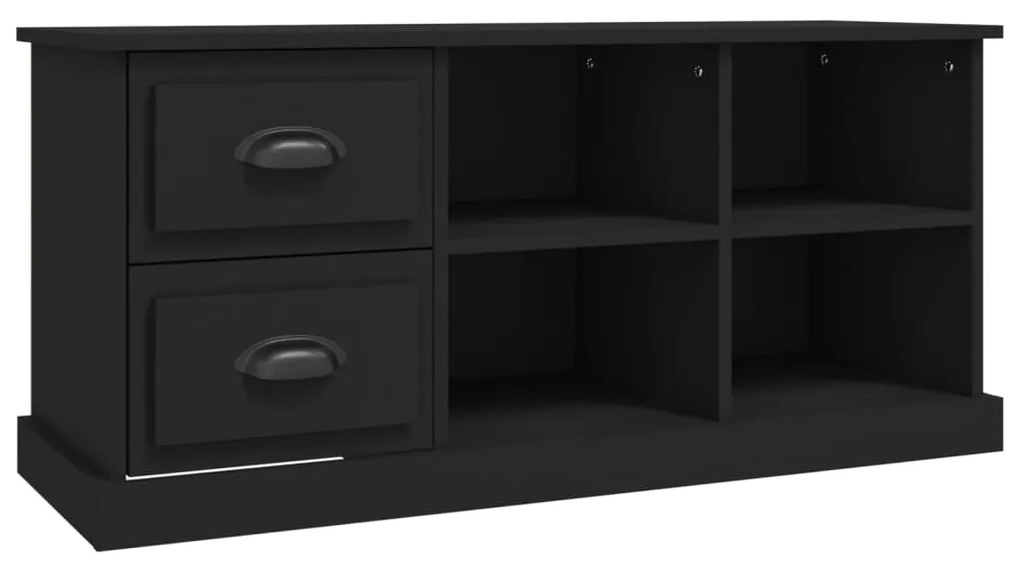 Mobile porta tv nero 102x35,5x47,5 cm in legno multistrato