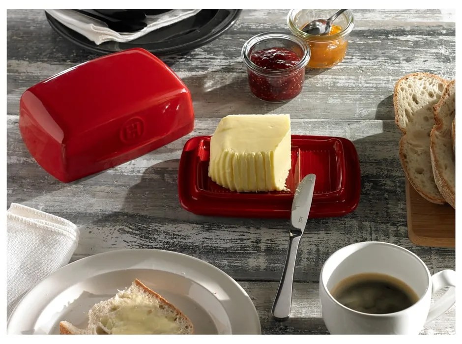 Zangola per burro in ceramica rossa - Emile Henry