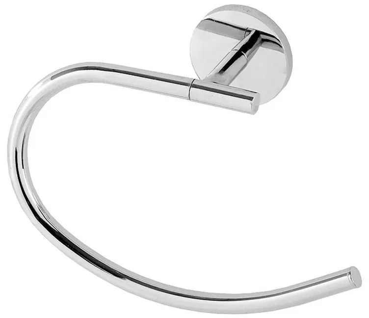 Porta asciugamani da parete ad anello in acciaio cromato Bora