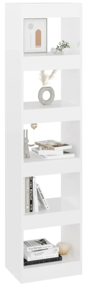 Libreria/Divisorio Bianco Lucido 40x30x166 cm