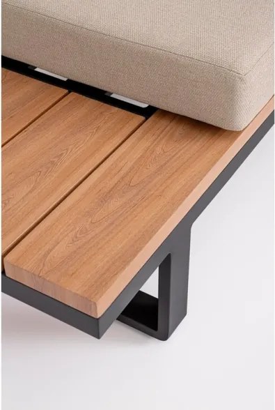 Salotto Angolare In Alluminio Con Cuscini E Tavolino Zelmar Antracite Bizzotto