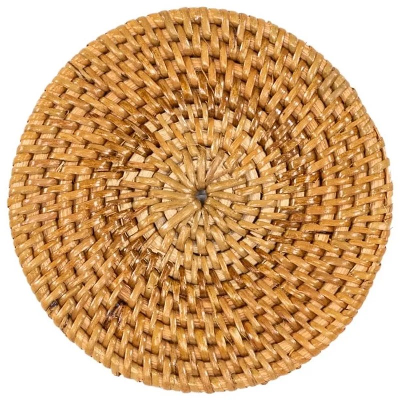 Set di sottobicchieri colore naturale scuro in rattan 6 pz – Tiseco Home Studio