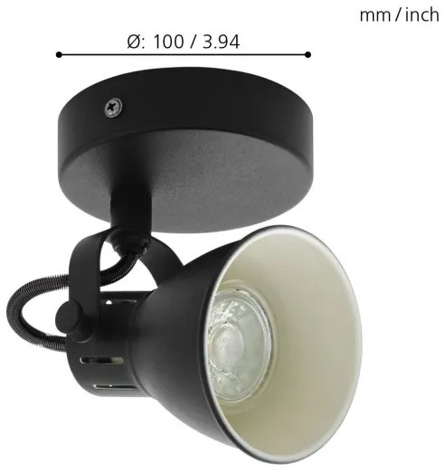 Eglo 98397 - Luce Spot da parete a LED SERAS 1xGU10/3,3W/230V