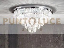 Lampadario a soffitto in cristallo castle d60 pl.castle-md-silver c...