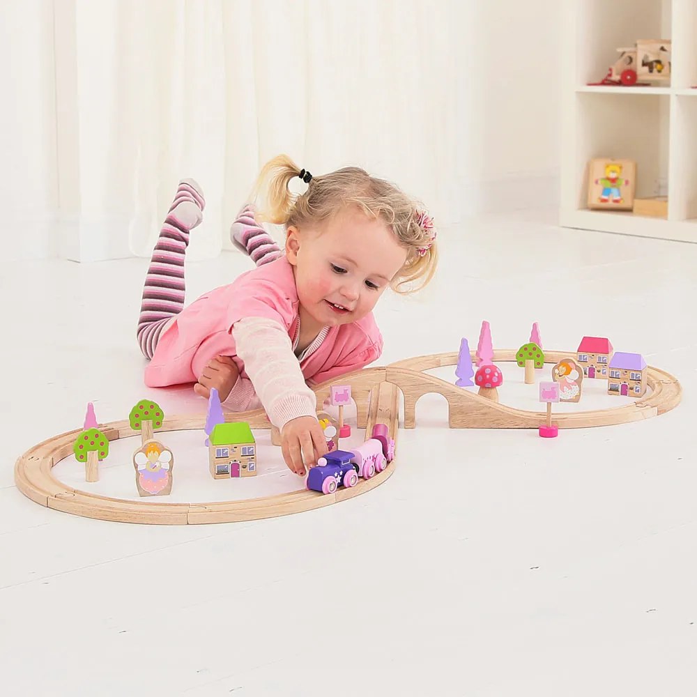 Bigjigs – Pista ferroviaria per le principesse a forma di 8 – 40 pezzi