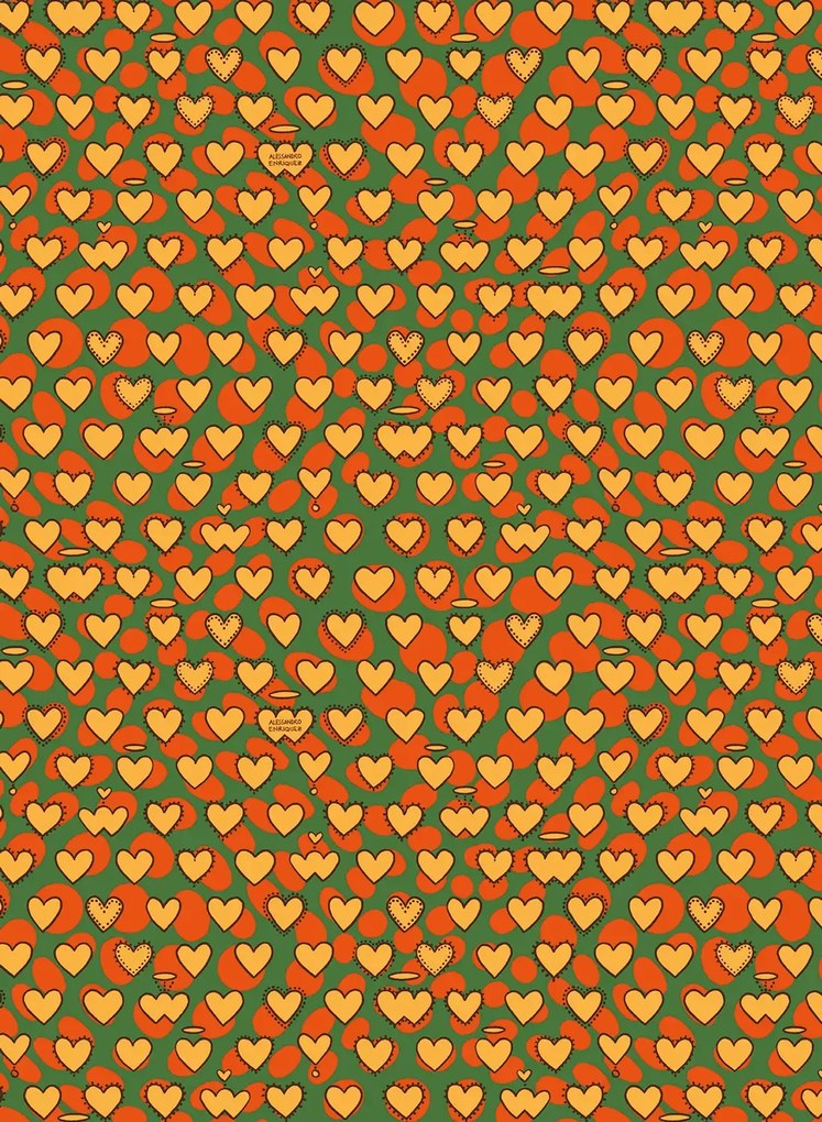 Jannelli & Volpi Carta da parati Psyco Cuori - 25502