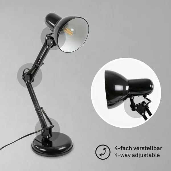 Brilo - Lampada da tavolo PIXA 1xE14/25W/230V nera