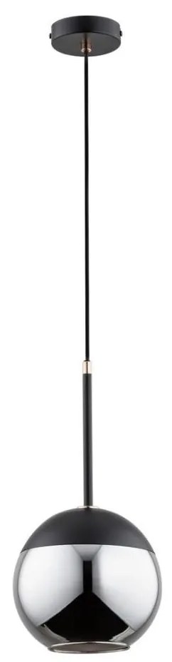 Lampadario su filo VOLDA 1xE27/60W/230V nero