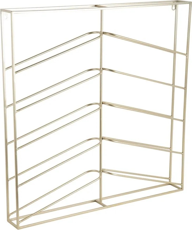 Portabottiglie da parete dorato in metallo numero di bottiglie 10 67x66x7,5 cm Cuadro – PT LIVING