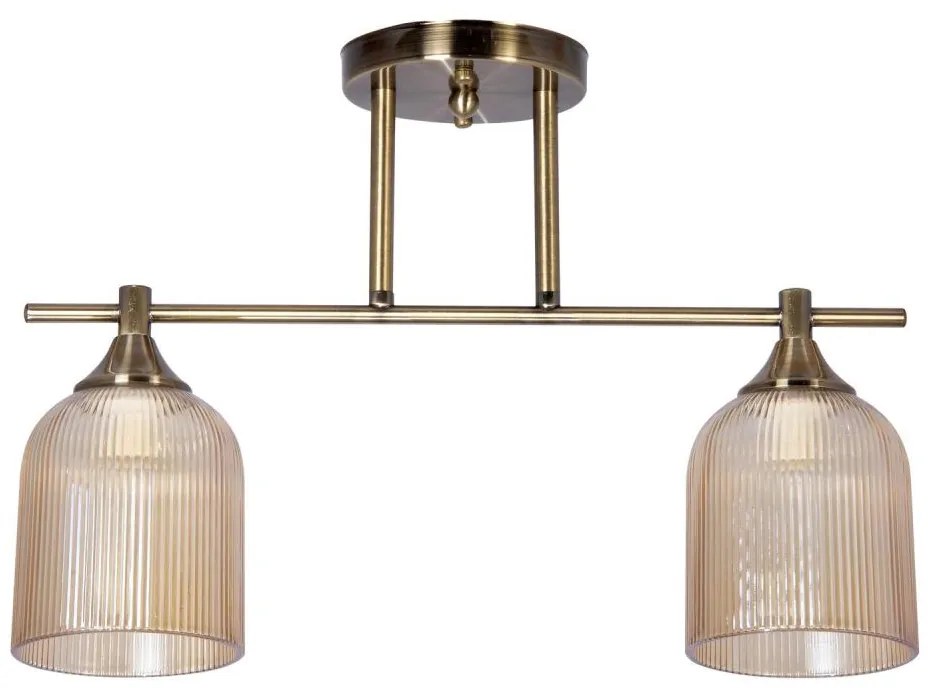 Lampadario a sospensione con supporto rigido 2xE14/60W/230V ottone