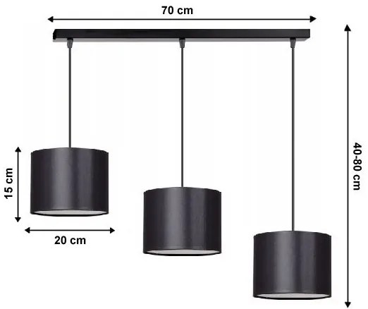 Lampadario a sospensione con filo TUZ 3xE27/60W/230V