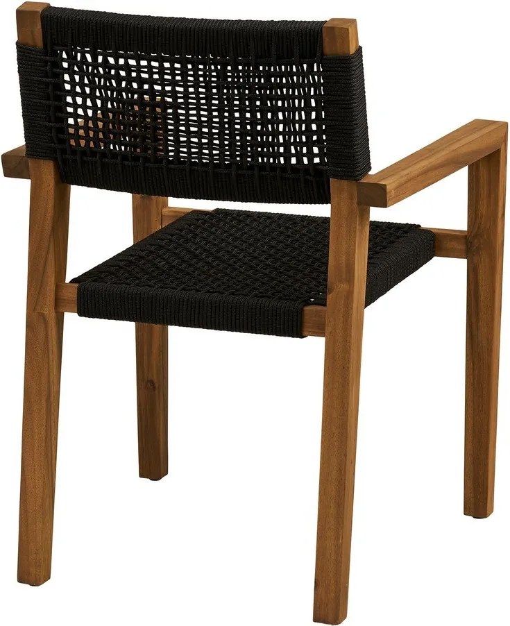 Sedia da esterno nera in legno massiccio Anzio – House Nordic