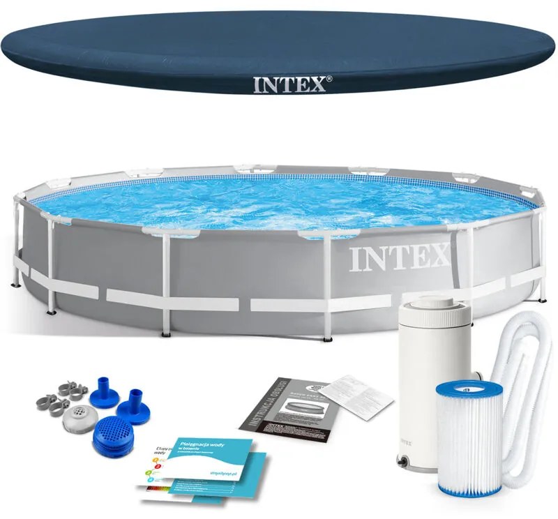 Piscina da giardino con struttura 366 x 76 cm 4 in 1 INTEX 26712