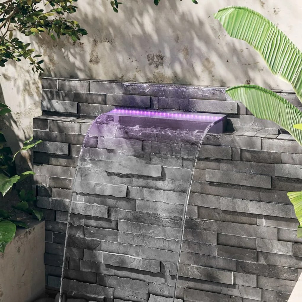 Sfioratore A Cascata Con Led Rgb Acrilico 60 Cm /