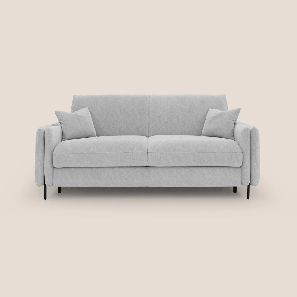Gregory Divano letto con materasso h18 cm in microfibra effetto velluto impermeabile T09