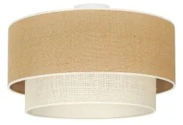 Duolla - Plafoniera YUTE BOHO 1xE27/15W/230V diametro 45 cm marrone/color crema