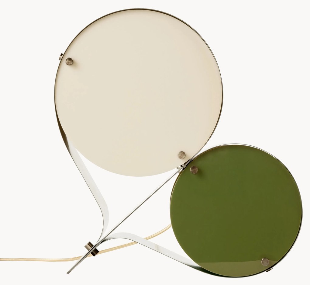 Lampada da tavolo con paralumi in vetro acrilico Coppia