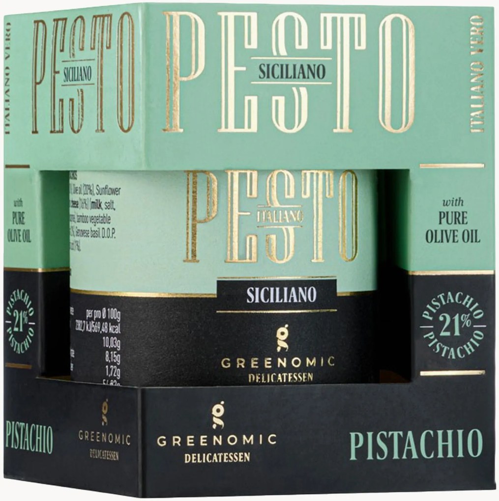 Pesto siciliano con pistacchio, 4 barattoli