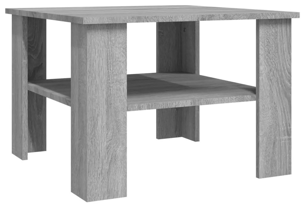 Tavolino da salotto grigio sonoma 60x60x42 cm legno multistrato