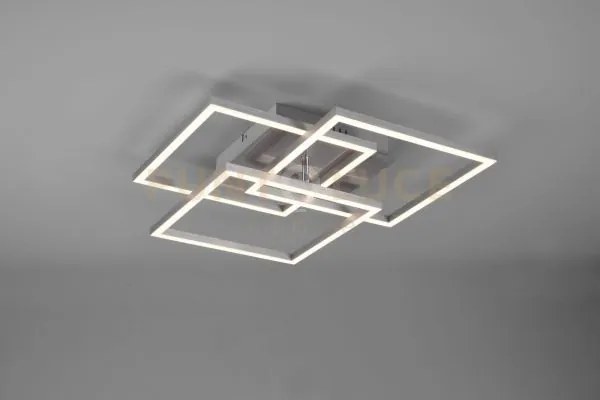 Mobile plafoniera led 27w 3200lm, 2700 - 6000k acciaio satinato 3 q...