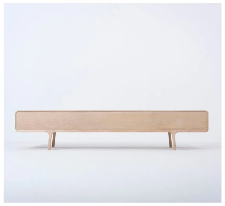 Cassettiera TV in rovere massiccio con 3 cassetti Fawn - Gazzda