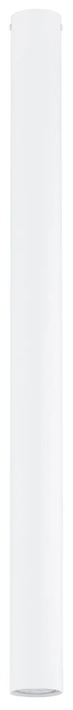Plafoniera Moderna Faretto Marduk 1 Luce Acciaio Bianco 80 Cm