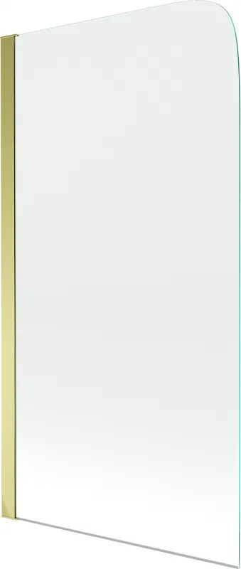 Mexen Felix paravento da vasca 1-anta 70 x 140 cm, trasparente, oro - 890-070-001-50-00