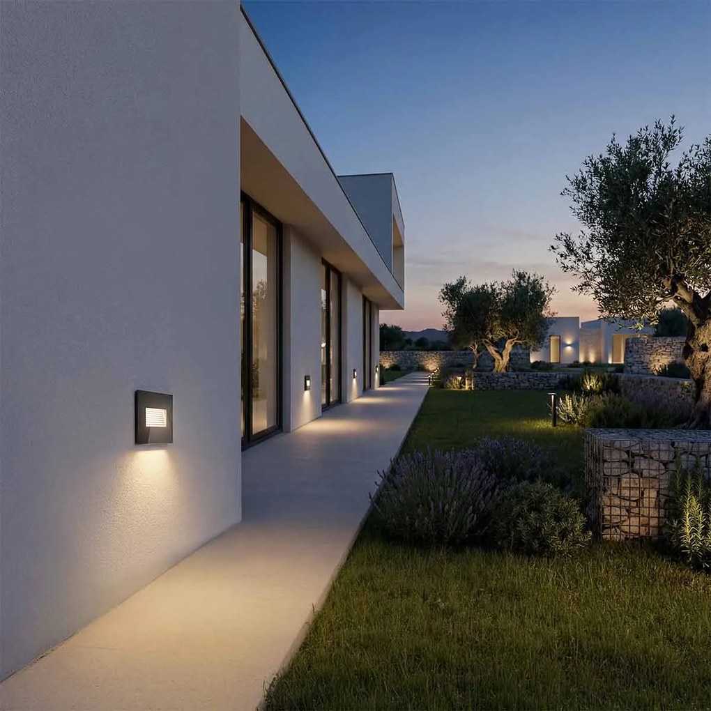 Segnapasso LED per Scatola 503 3.5W IP65 - Luce Asimmetrica Colore Bianco Naturale 4.200K