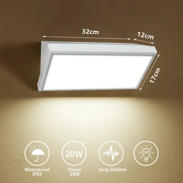 Brilagi - Applique a LED da esterno TRIANGLE LED/20W/230V bianco IP65