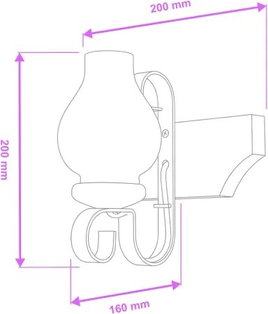 Brilagi - Applique QUEEN 1xE14/40W/230V faggio/noce