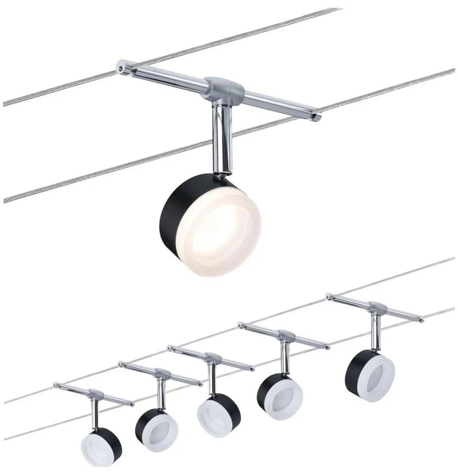 Paulmann 94457 - KIT 5x LED da 4 W sistema a cavo completo CLEAR 230 V