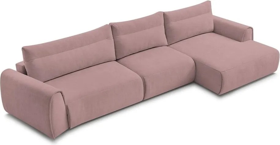 Divano angolare in rosa chiaro Aden – Bobochic Paris