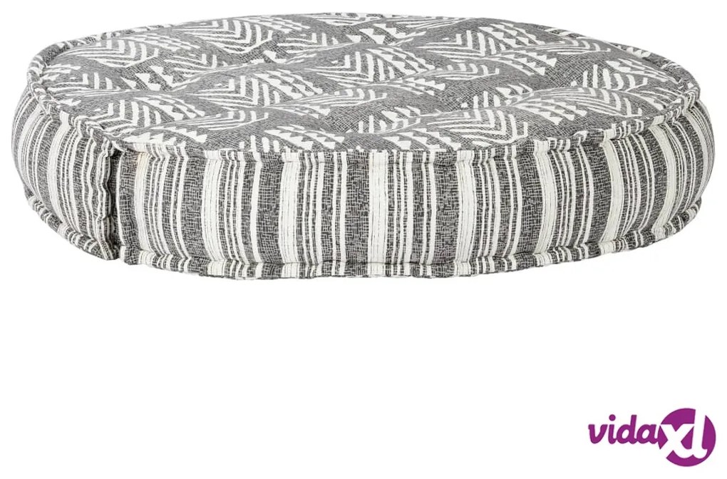 vidaXL Pouf 100x20 cm in Tessuto Grigio a Strisce