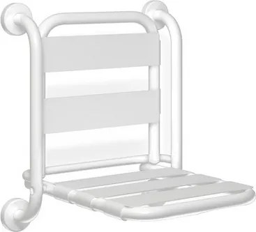 Sedile ribaltabile con schienale bianco