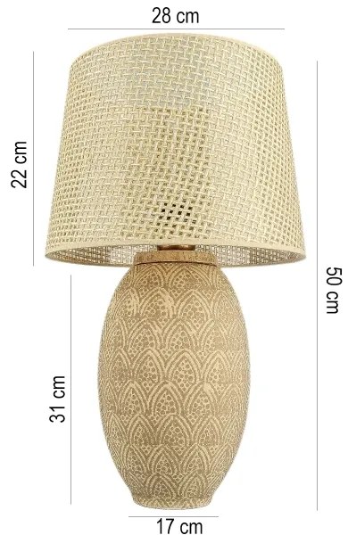 Lampada da tavolo RAMZES 1xE27/40W/230V dorata