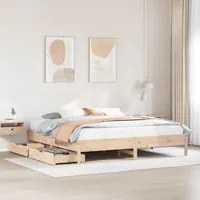 Letto senza Materasso 200x200 cm in Legno Massello di Pino 3301698