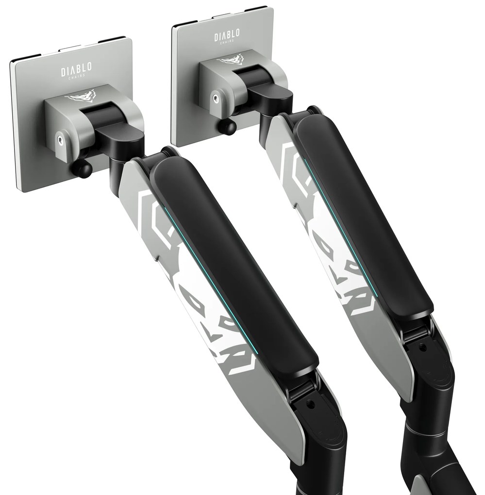 Supporto Doppio per Monitor da 49 Pollici Grigio e Nero RGB X-Arm Dual