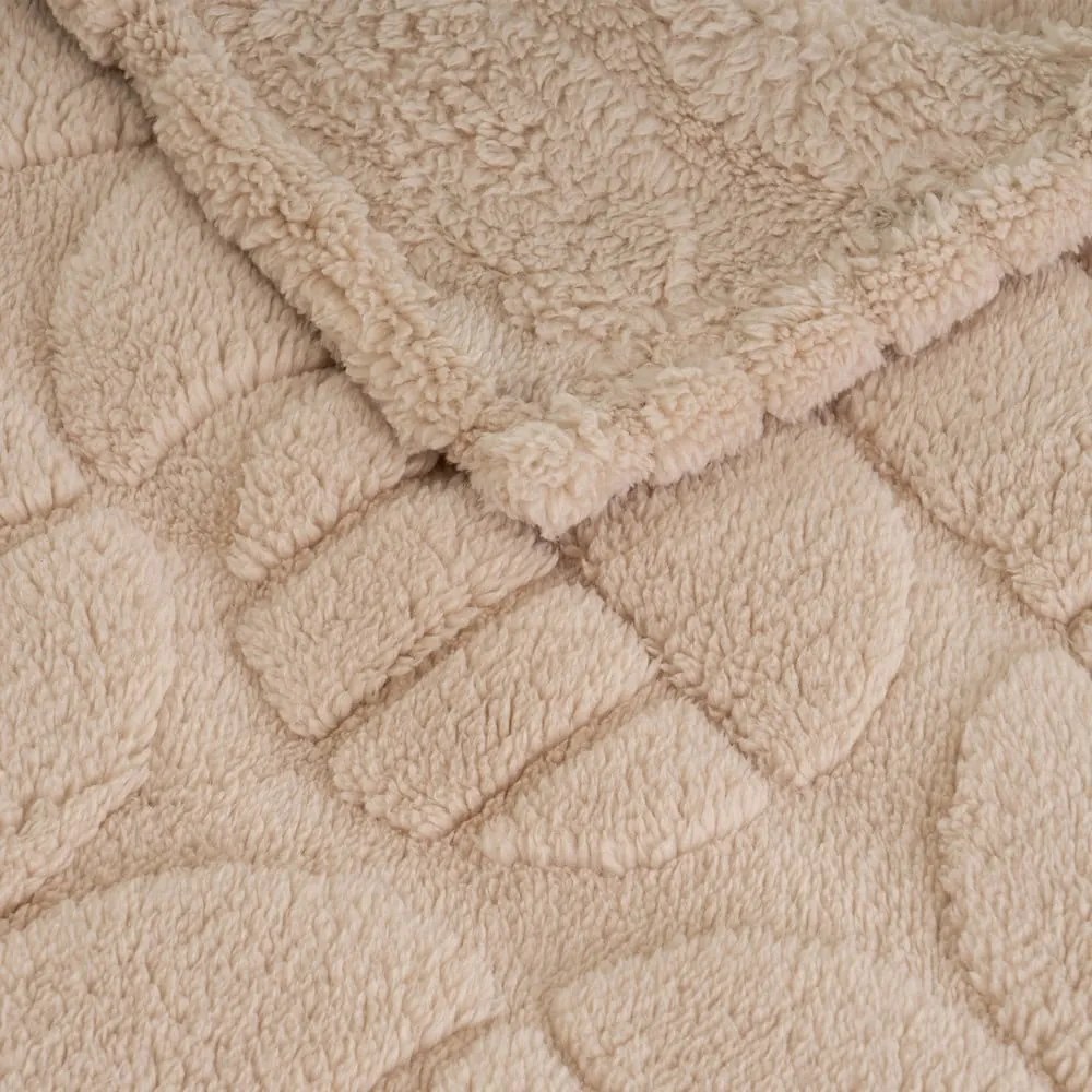 Coperta marrone chiaro in micropile 130x160 cm Mid Century – Casa Selección