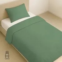 Parure copripiumino singolo verde Jersey melange