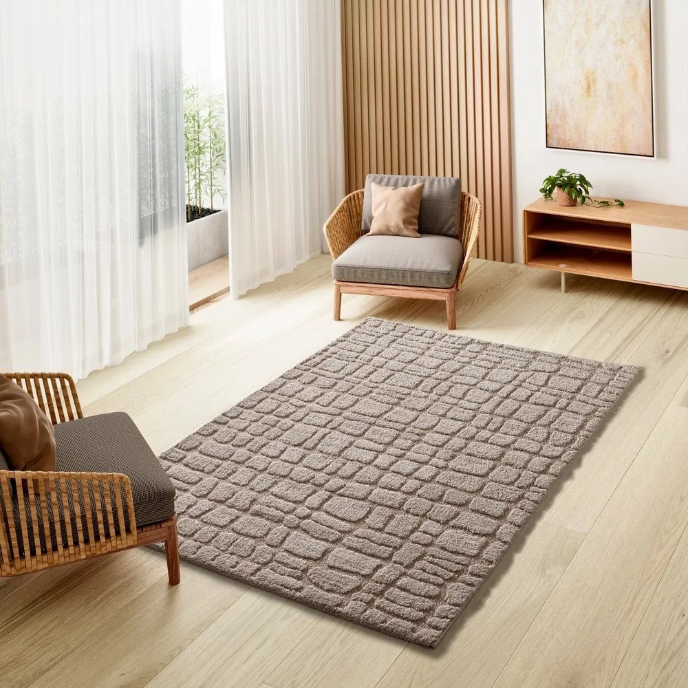 Tappeto beige 190x285 cm Juno – Universal