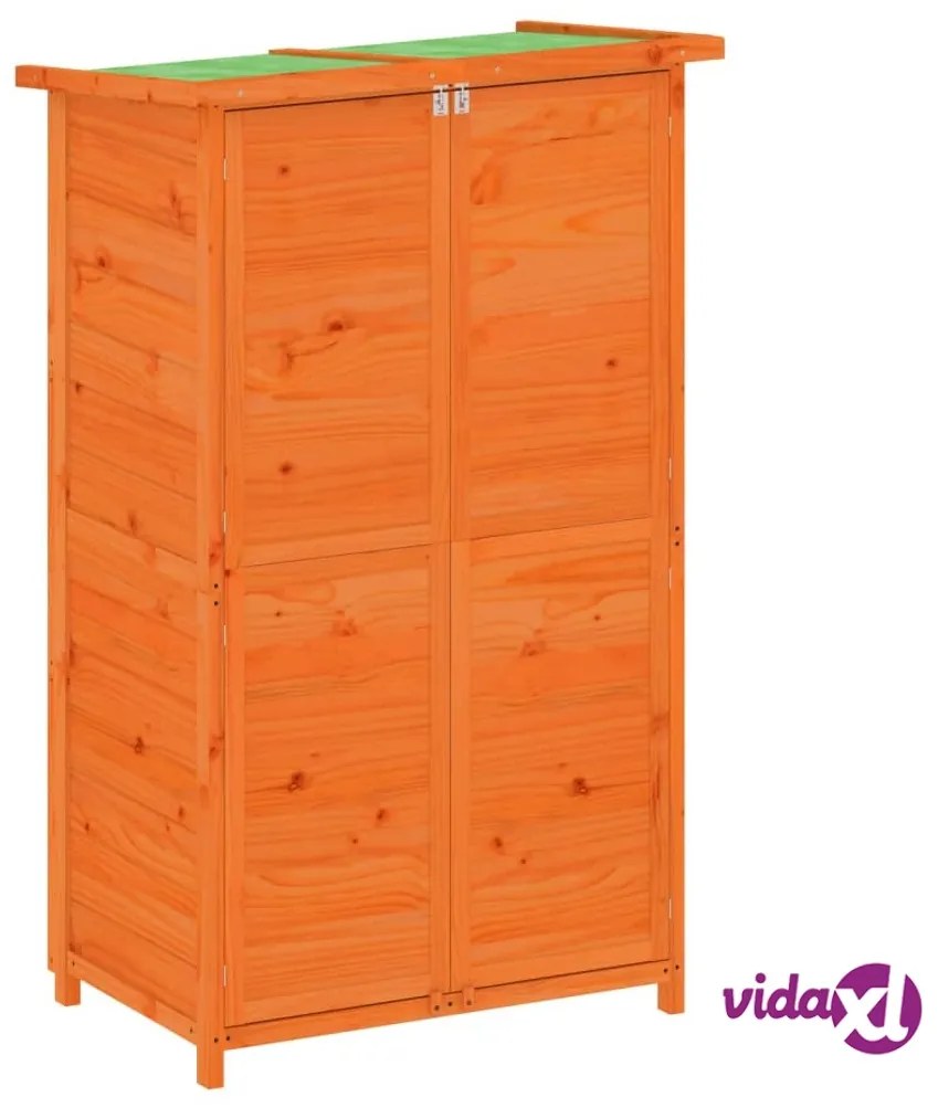 vidaXL Rimessa da Giardino Marrone 83x57x140 cm Legno Massello di Pino
