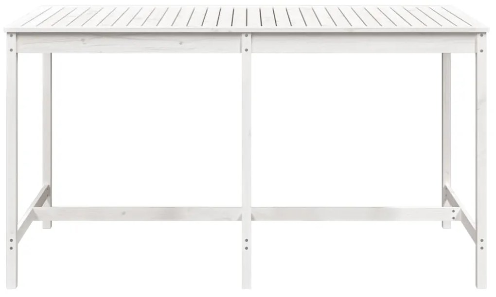 Tavolo da giardino bianco 203,5x90x110cm legno massello di pino