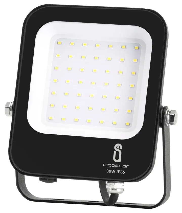 Faro proiettore Led 30W Nero da esterno IP65 Bianco freddo 6500K Aigostar