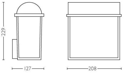 Philips 17235/30/PN - Applique da esterno 2xE27/42W/230V IP44
