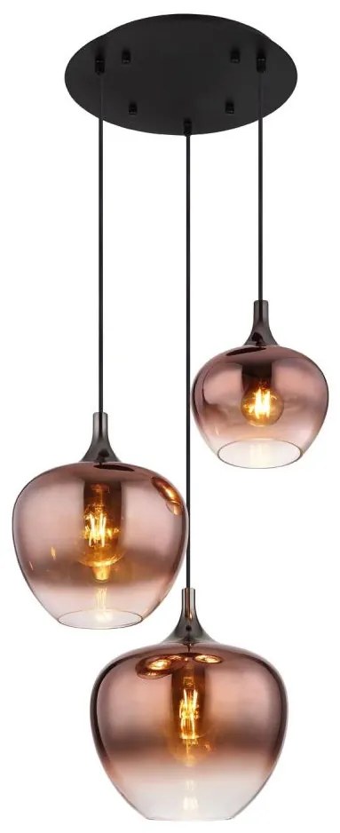 Globo 15548-3HG - Lampadario a sospensione con filo MAXY 3xE27/40W/230V rame