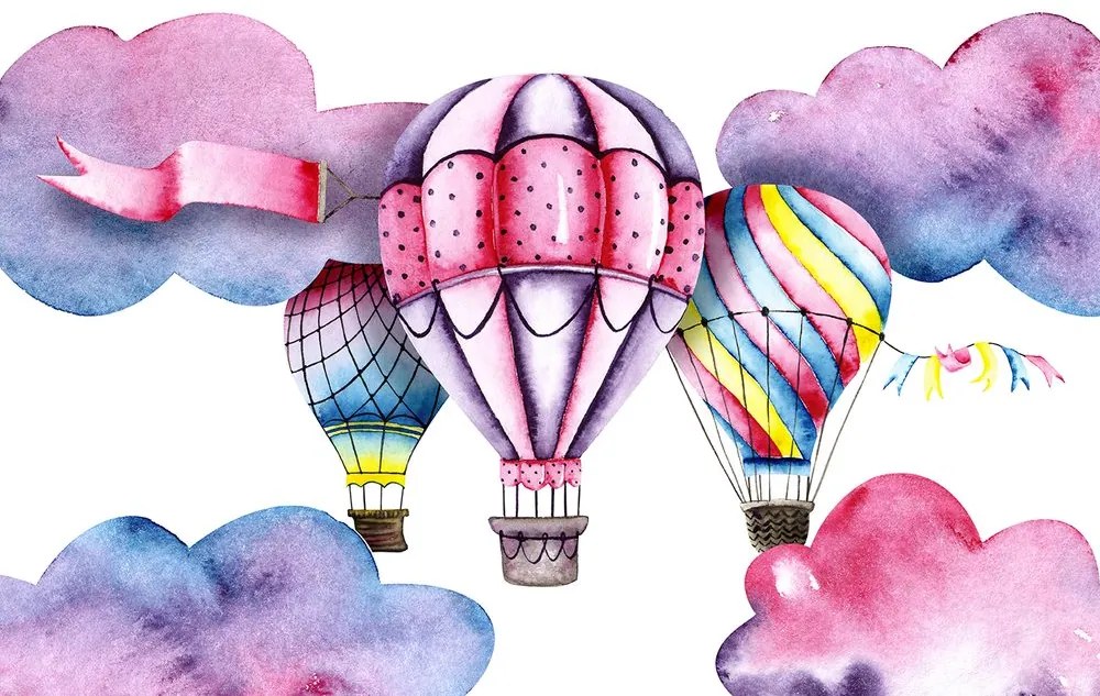 Carta da parati – Palloncini ad acquerello