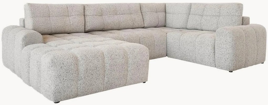 Divano letto angolare panoramico 8 posti con contenitore Lulu