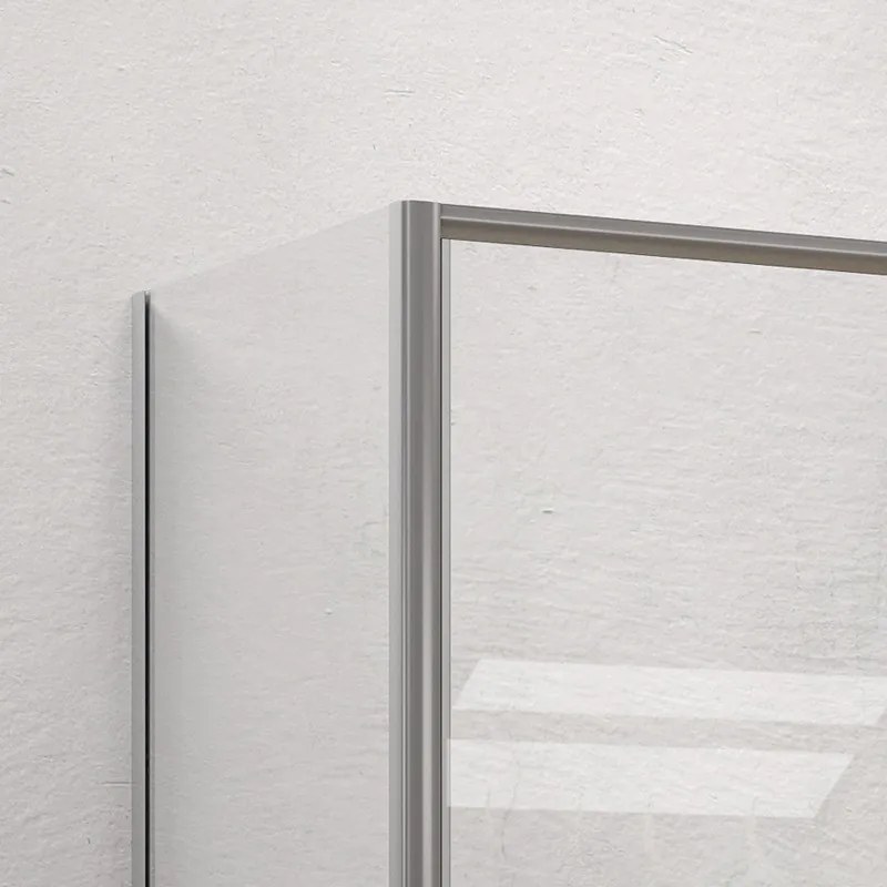 Box doccia angolare 90x120 telaio argento opaco scorrevole | KE-4000A - KAMALU