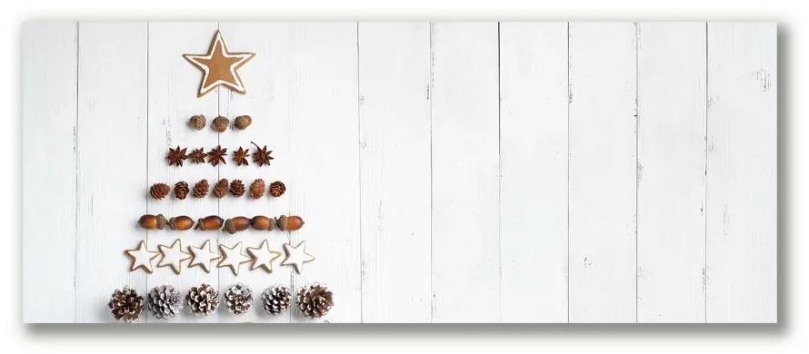 Quadro su tela Ornamenti dell'albero di Natale del pan di zenzero di Natale 100x50 cm